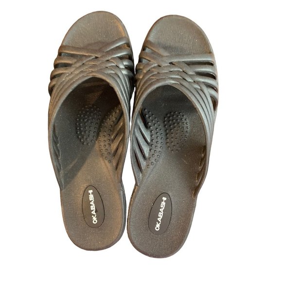 Okabashi Shoes - Okabashi Venice Womens Black Slide Sandals Size Large 8.0 - 9.0 Waterproof